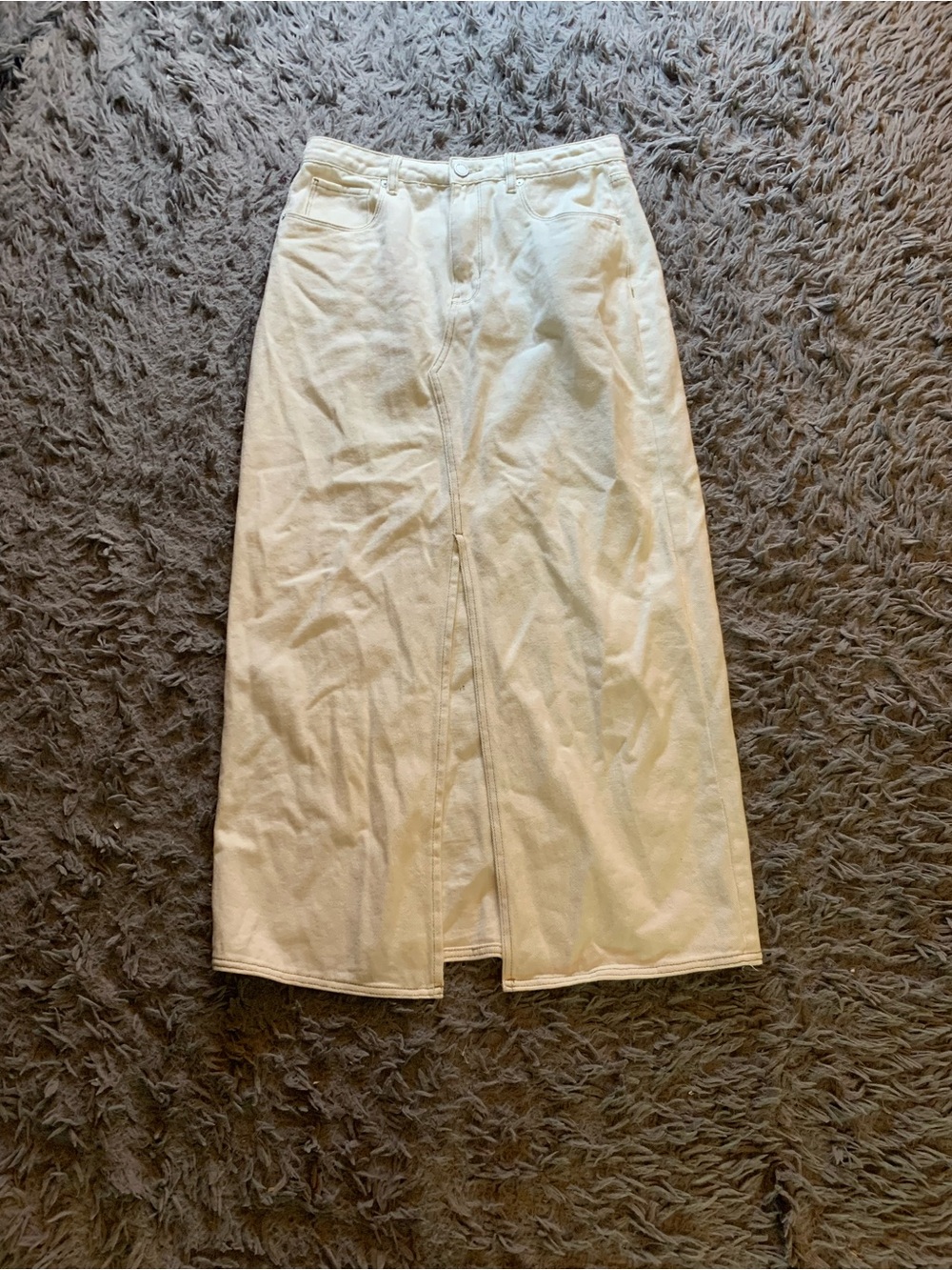 BlankNYC white See You Again denim maxi skirt Sz 28